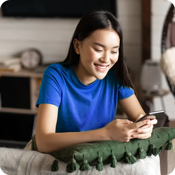 Woman with phone